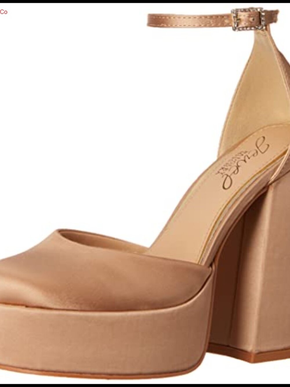 Jewel Badgley Mischka Giada Round Toe Platform Pump with Ankle Strap